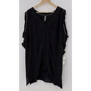 NWT Raisins Samba Ladder-Trim Split-Sleeve Caftan‎ Cover-Up Size L Boho